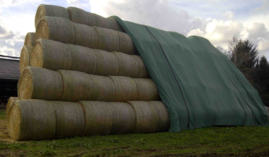 Zakrývací plachta Flortex 55/160 - 6,15x12,50m na seno/slámu - pro zakrytí cca 30 balíků